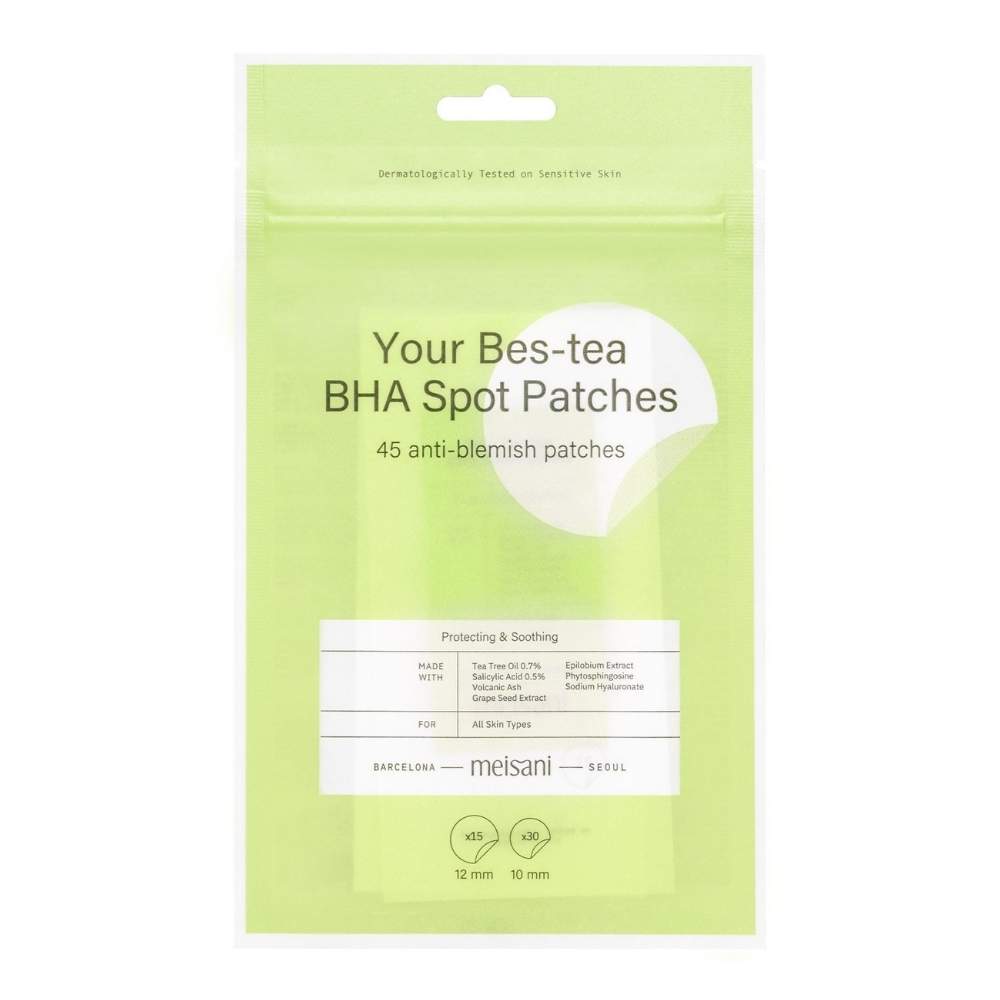 Патчі проти висипань з чайним деревом та саліциловою кислотою Meisani Bes-tea BHA Spot Patches