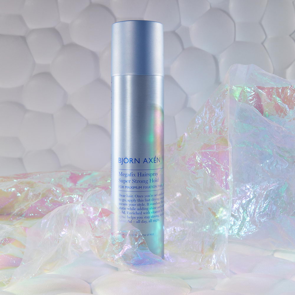 Мініатюра лаку для волосся сильної фіксації Bjorn Axen Megafix Hairspray Travel Size 80 ml