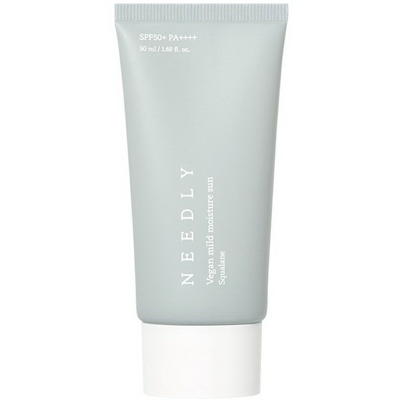 Зволожуючий сонцезахисний крем з рослинним скваланом Needly Vegan Mild Moisture Sun SPF 50+ PA++++