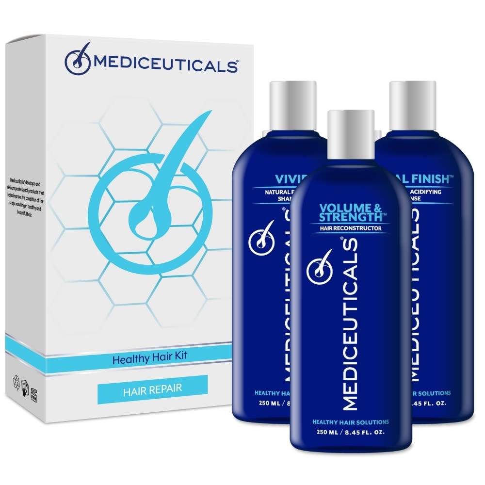 Набір для здорового волосся Mediceuticals (Шампунь Vivid 250ml, Реконструктор Volume&Strength 250ml, Кондиціонер Final Finish 250ml)