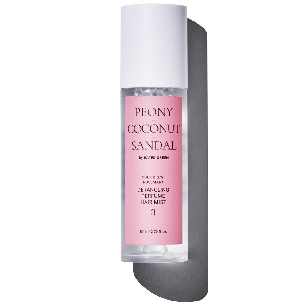 Парфумований міст для волосся 3 (півонія-кокос-сандал) RATED GREEN DETANGLING PERFUME HAIR MIST-3 PEONY-COCONUT-SANDAL 80 мл