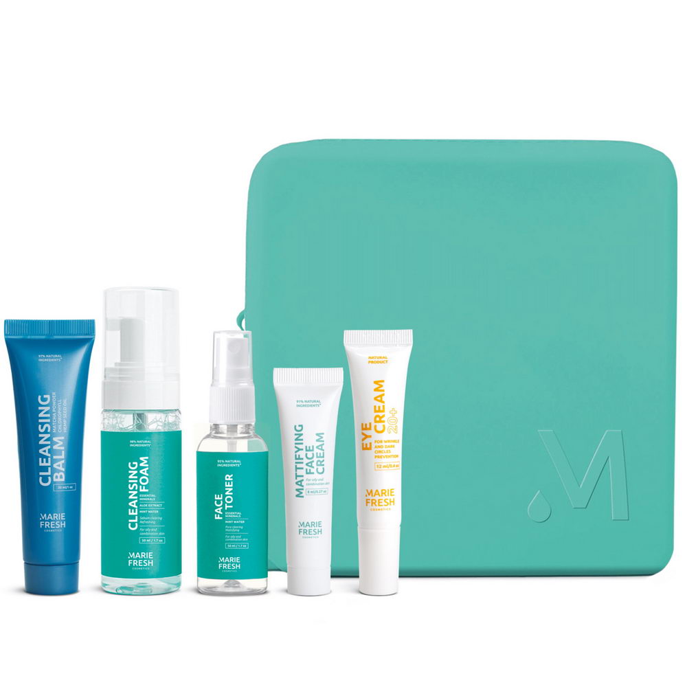 Тревел набір Marie Fresh Cosmetics Travel Set для жирної та комбінованої шкіри обличчя