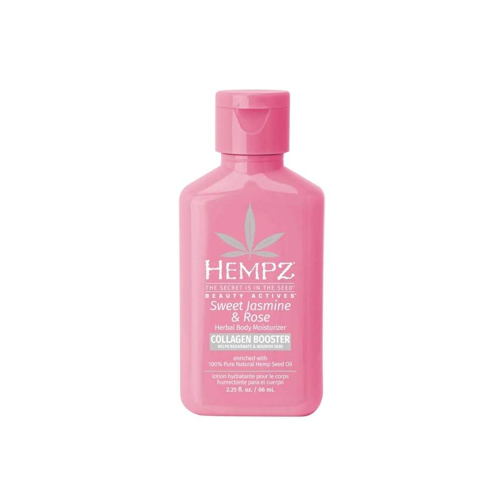 Молочко для тіла з колагеном "Жасмин - Троянда" Hempz Sweet Jasmine & Rose Herbal Body Moisturizer 65 мл