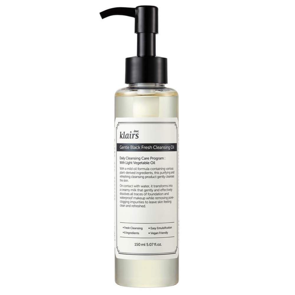 Гідрофільна олія Dear, Klairs Gentle Black Fresh Cleansing Oil 150 ml